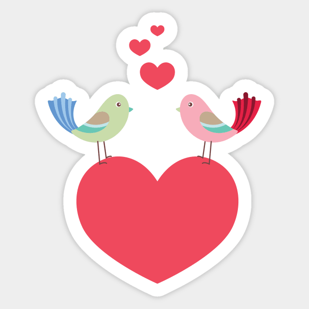 Lovebirds Sticker by GazingNeko